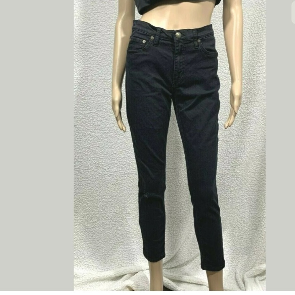 Free People Women’s Black Hi Rise Skinny Denim Stretch Jeans size 28